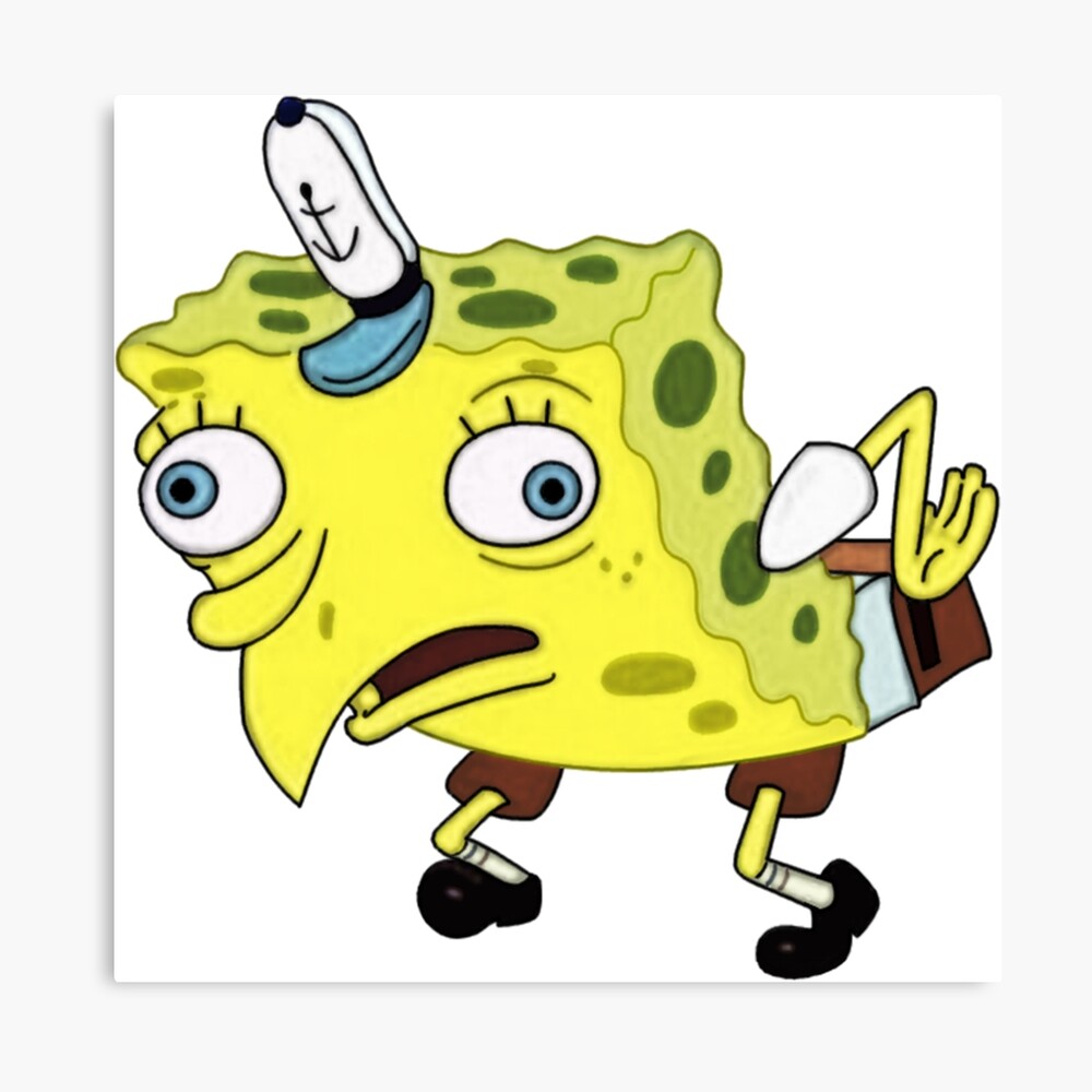 mocking-spongebob-meme-canvas-print-by-tedefred-redbubble