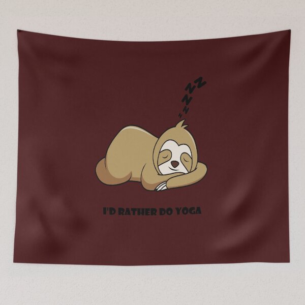 Item preview, Chessy Pickup Lines, I'D Rather do Yoga,Lazy Sloth sleeping, Funny Quotes. designed and sold by MariyMart.