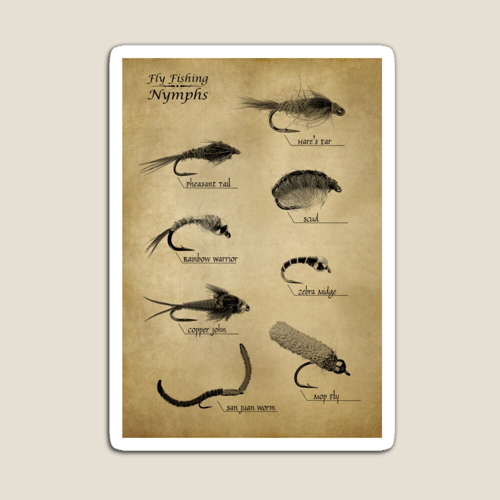 Fly Fishing Nymphs Poster for Sale by boothilldesigns