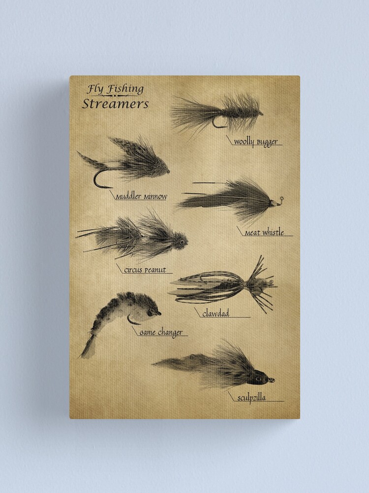 Fly Fishing Streamers Canvas Print for Sale by boothilldesigns