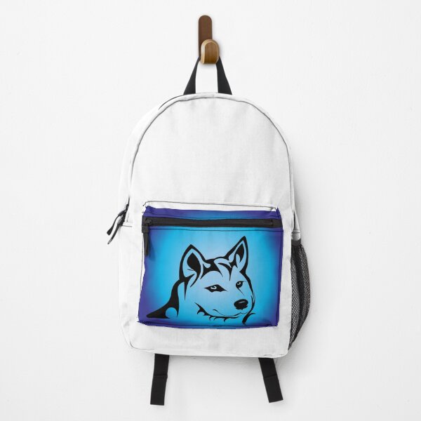 Item preview,  wolf silhouette with blue and light blue background designed and sold by AlexGrafs.