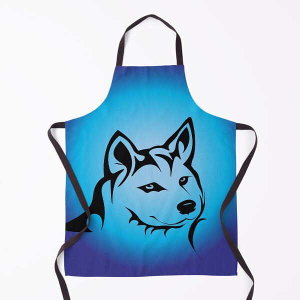 Item preview, wolf silhouette with blue and light blue background designed and sold by AlexGrafs.