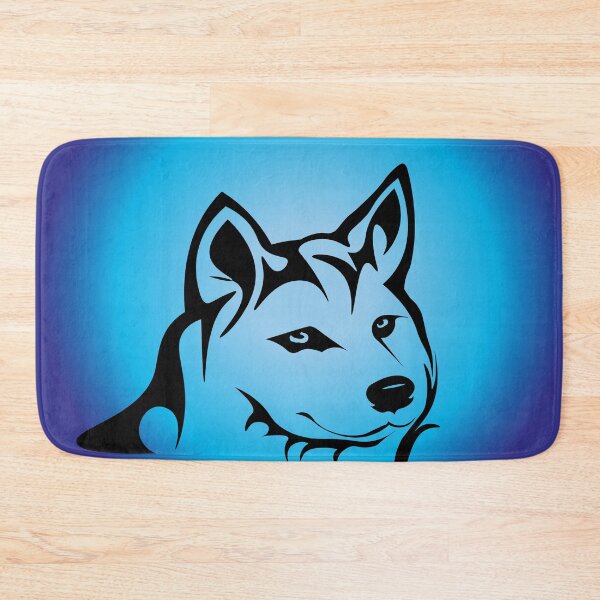 Item preview,  wolf silhouette with blue and light blue background designed and sold by AlexGrafs.