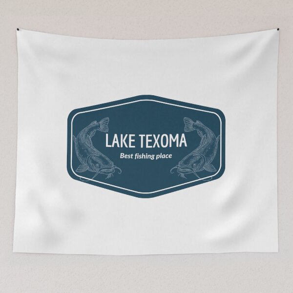 Item preview, Lake Texoma in Texas, Oklahoma, United States of America - Best fishing place destination Logo designed and sold by Vintage-TM.