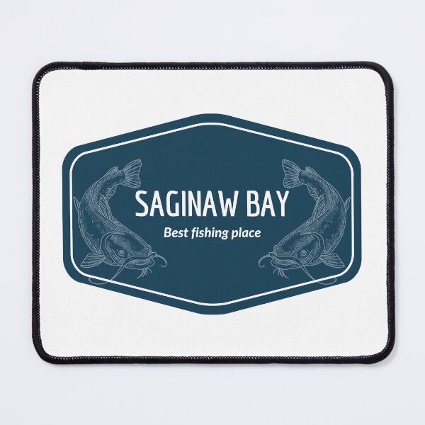 Item preview, Saginaw Bay in Michigan, United States of America - Best fishing place destination Logo designed and sold by Vintage-TM.