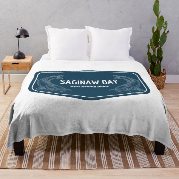 Item preview, Saginaw Bay in Michigan, United States of America - Best fishing place destination Logo designed and sold by Vintage-TM.