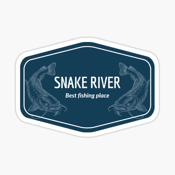 Item preview, Snake River in Idaho, Wyoming, United States of America - Best fishing place destination Logo designed and sold by Vintage-TM.