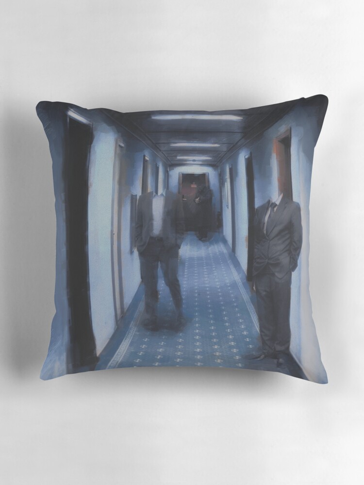 Thumbnail 3 of 4, Pillow, mockART - Men Who Lost Their Heads designed and sold by mockART.