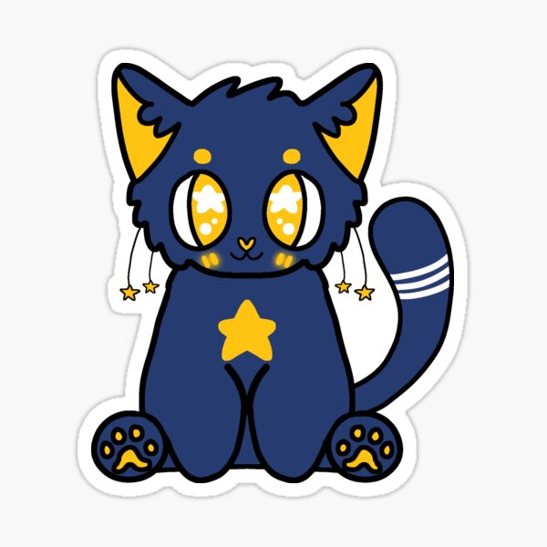 Glowing Star Cat Sticker