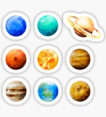 Watercolor planets collection Sticker
