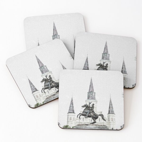 Item preview, Andrew Jackson Statue and St Louis Cathedral New Orleans designed and sold by Debra Martz.