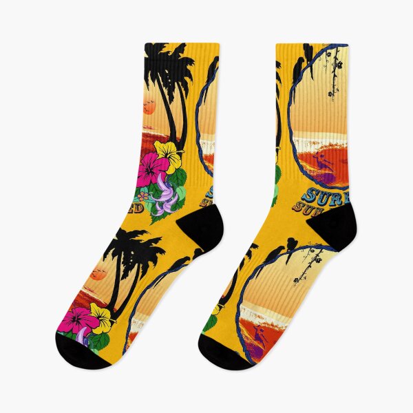 Item preview, Surf Sun-Kissed - Retro Tropical Surfing Design designed and sold by kernowerno.