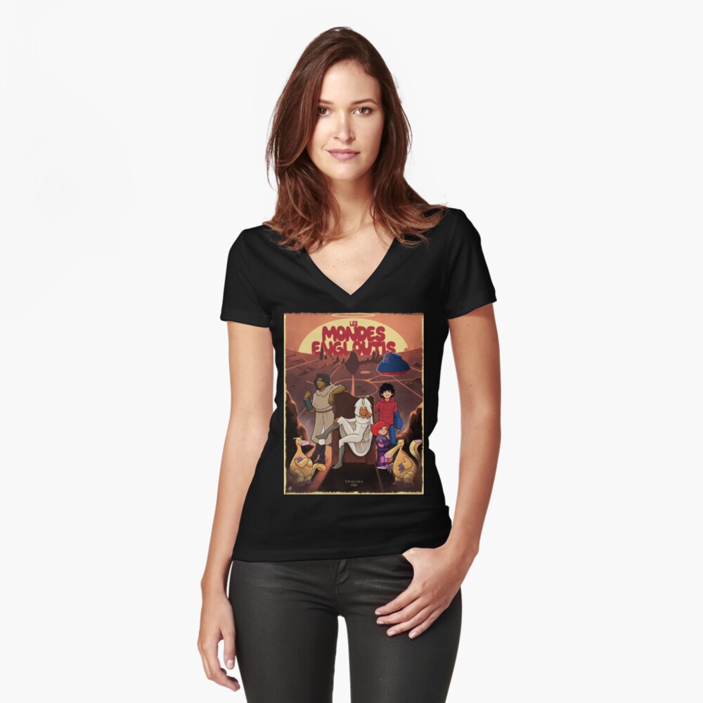 Item preview, Fitted V-Neck T-Shirt designed and sold by gengiskahn.
