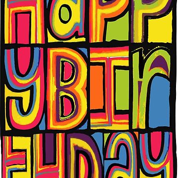 Aperçu de l'œuvre Joyeux Lundis Joyeux Anniversaire Design de Rodney's Marketplace