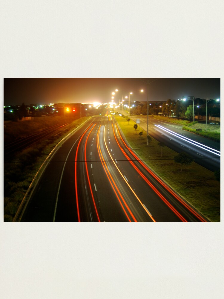 Alternate view of Highway lights Photographic Print