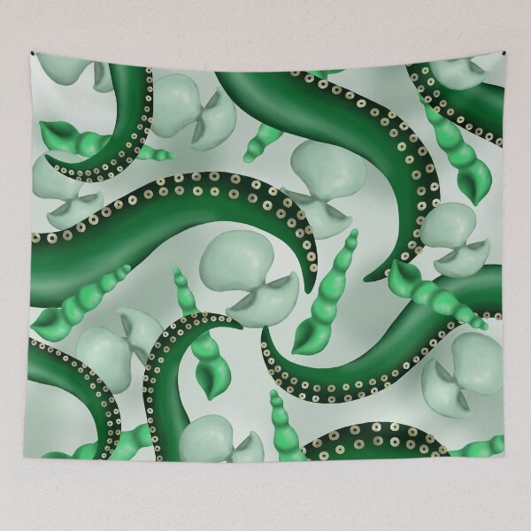 Item preview, deep sea green pattern designed and sold by octo-PS.