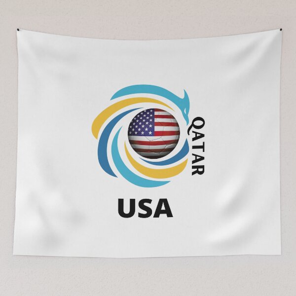 Item preview, Qatar Football soccer team USA United States of America  designed and sold by DesignsbyMona.