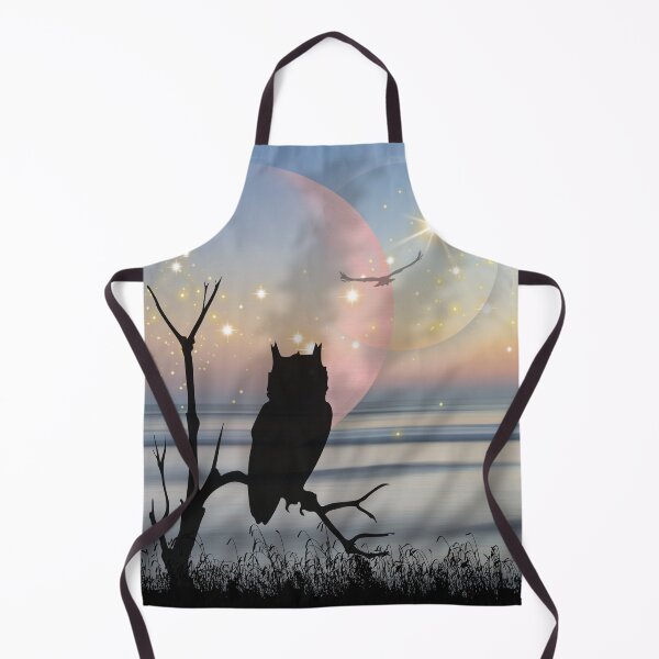Item preview, For Owl lovers... a tranquil Moonscape with a sprinkling of stars designed and sold by ditzy-designs.