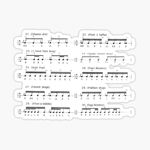 "Hybrid Rudiments Page 3 of 3" Sticker for Sale by rudimentrepub