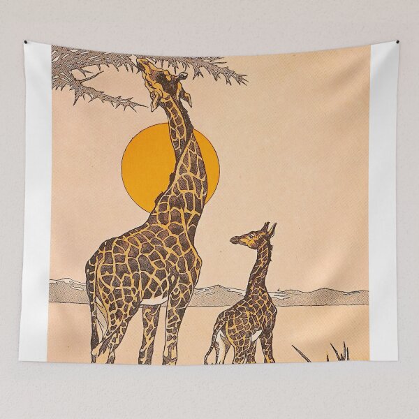 Item preview, Vintage Mother and Baby Giraffes designed and sold by IliaLobell.