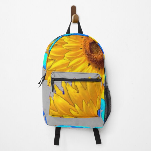 Item preview,   YELLOW SUNFLOWER BLUE BUTTERFLIES GREYISH ART designed and sold by sharlesart.