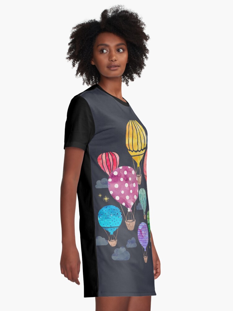 Alternate view of Hot Air Balloon Night Graphic T-Shirt Dress