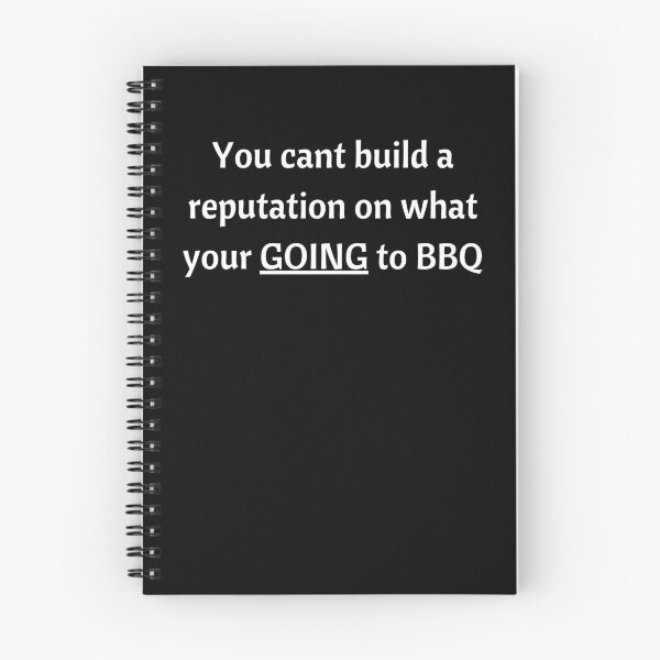 Artikelvorschau, You Cant Build a Reputation On What Your Going To BBQ Funny Barbecue Motivational Quote For Grill Masters And Pitmasters entworfen und verkauft von AverageJoesBBQ.