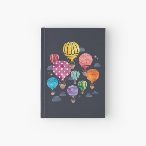 Hot Air Balloon Night Hardcover Journal