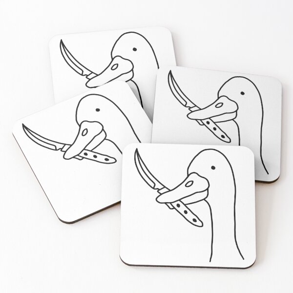 Item preview, Duck With Knife Doodle Design designed and sold by zoeyyyrose.