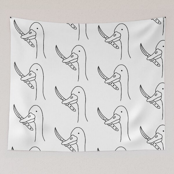 Item preview, Duck With Knife Doodle Design designed and sold by zoeyyyrose.