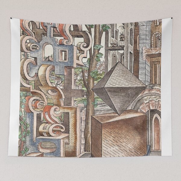 Item preview, Geometria et Perspectiva Pl 01  Fine Art print , Lorenz Stoer ,Geometric Landscape Architecture designed and sold by TeeARTHY.