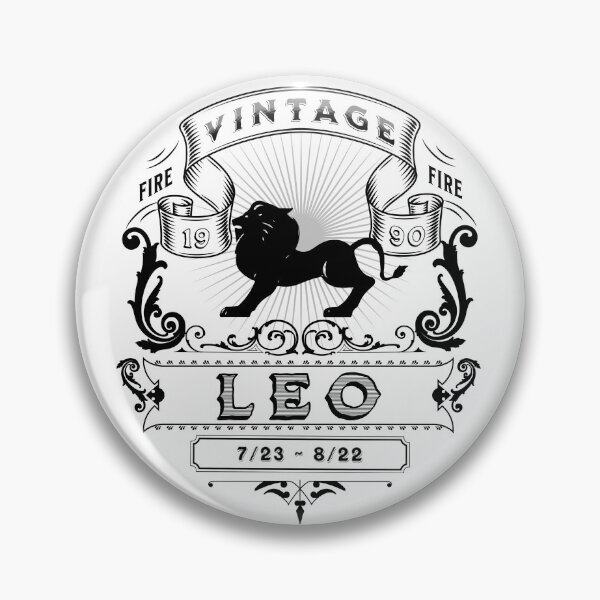 Item preview, The Zodiac Sign of Leo Black and White  1990 designed and sold by rhombusOnion.