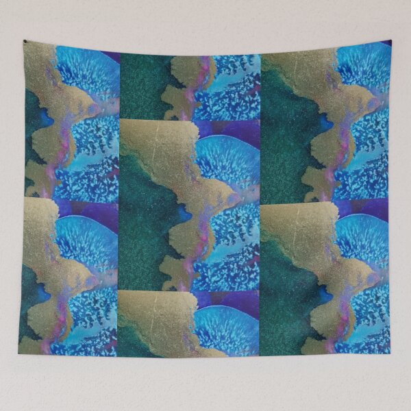 Item preview, Shadow Gold Abstract Resin Art designed and sold by Paulele.