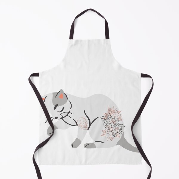 Item preview, abstract flowers tatoo cat designed and sold by Donya-Adel.