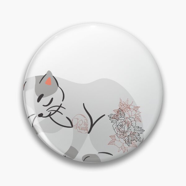 Item preview, abstract flowers tatoo cat designed and sold by Donya-Adel.