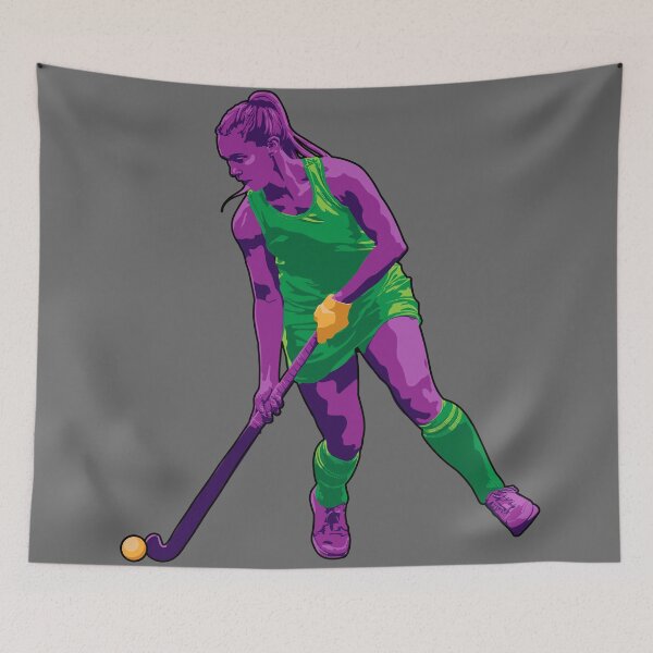 Item preview, Field Hockey Player (Green & Purple) designed and sold by Zia Frazier.