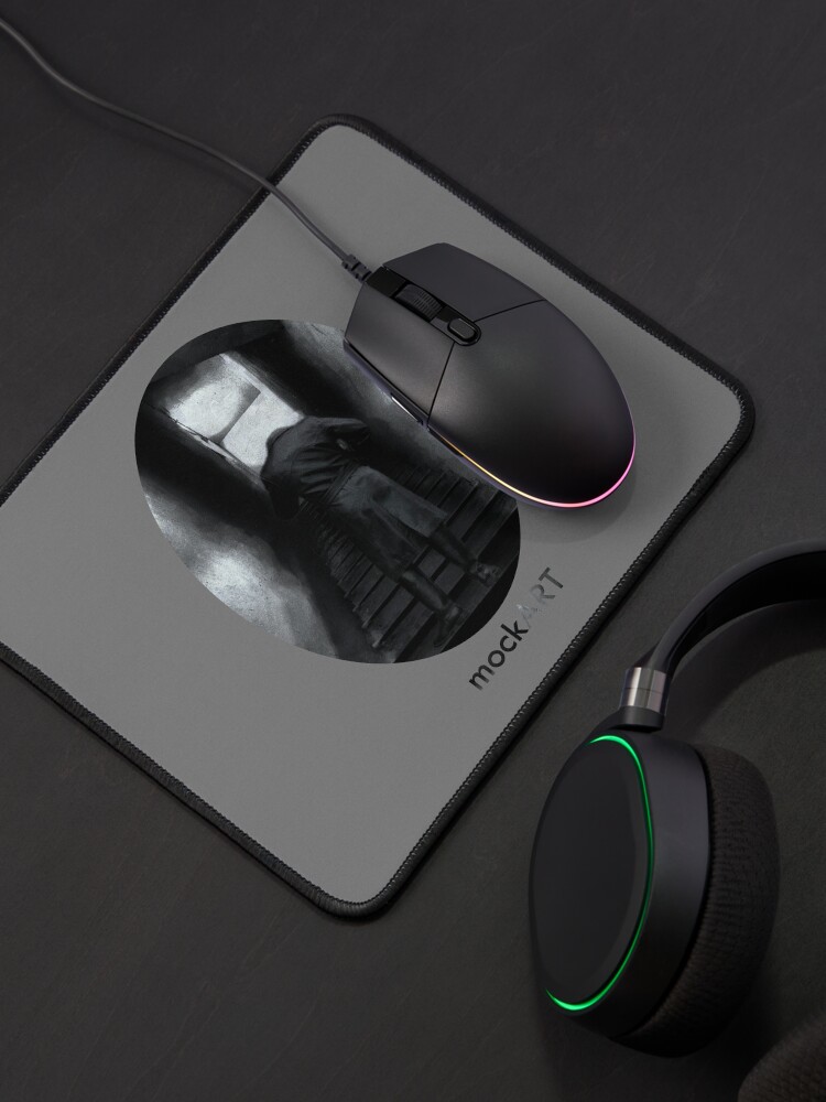Thumbnail 4 of 5, Mouse Pad, mockART - Black Coat designed and sold by mockART.