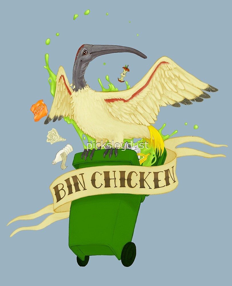 "Bin Chicken" by picksleydust Redbubble