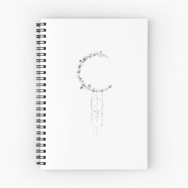 Item preview, dainty floral moon designed and sold by abby cartwright.