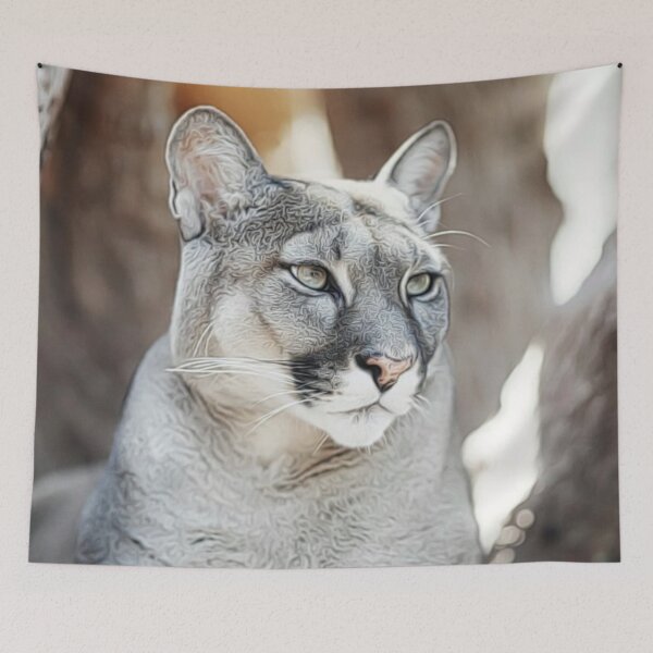 Item preview, Cougar Portrait designed and sold by HappyLifeCreate.