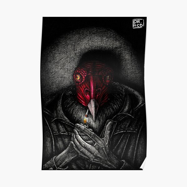 "The Smoking Vulture" Poster for Sale by DrMcdoughnut Redbubble