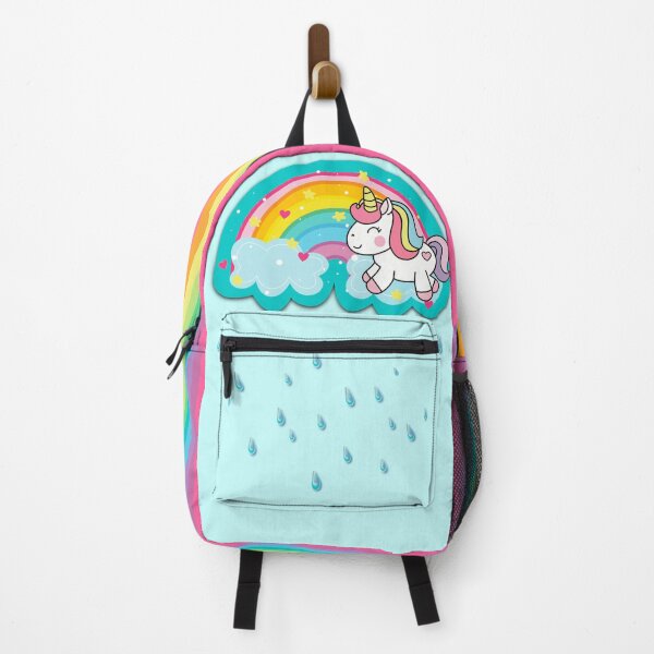 Item preview, Unicorn!!!! Cute Kawaii Unicorn with Rainbow, Clouds & Rain designed and sold by MunsyArt.