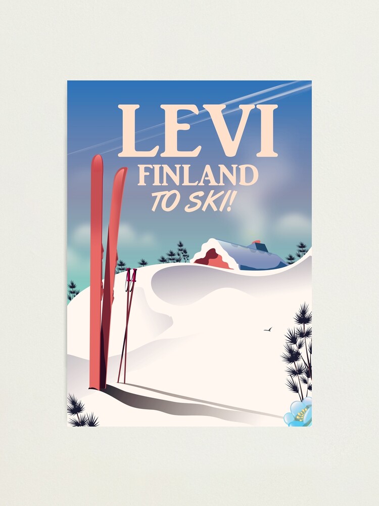Rovaniemi Lapland  Finland Scandinavia Vintage Travel Art Poster Print