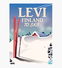Levi, Finland ski travel poster Photographic Print