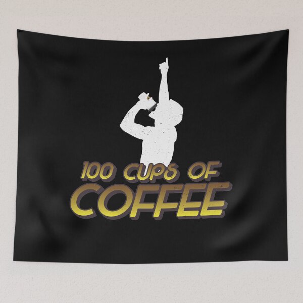 Item preview, 100 Cups of Coffee Funnt T Shirt Meme designed and sold by aviationpeople.