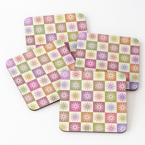 Item preview, Cute  Colorful checkered retro daisy flower pattern  designed and sold by Yasminepatterns .