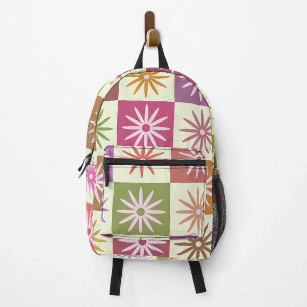 Item preview, Cute Colorful checkered retro daisy flower pattern designed and sold by Yasminepatterns .