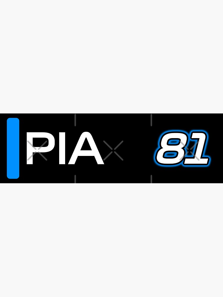 "Formula 1 2022 Oscar Piastri Alpine Number 81 TV Graphic" Sticker for