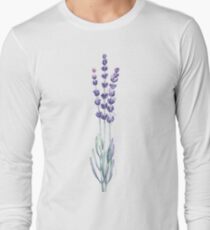Aquarell Lavendel Langarmshirt