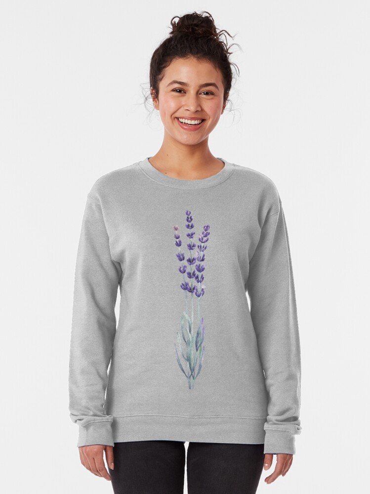 Alternate view of Watercolor lavender Pullover Sweatshirt